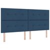 vidaXL LED Box Spring R&uacute;m me&eth; d&yacute;nu Bl&aacute;r 200 x 200 cm d&uacute;kur