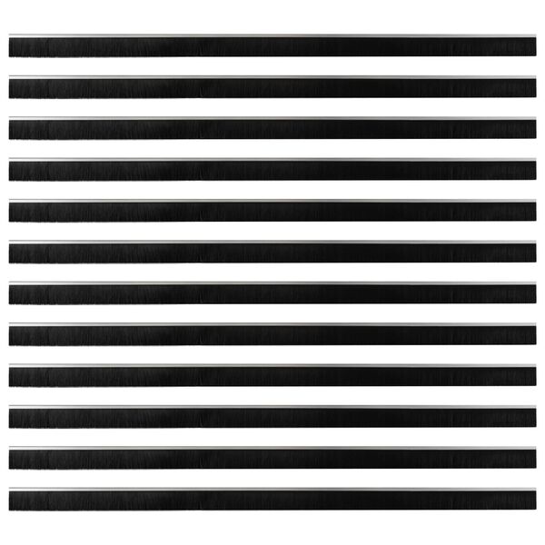 vidaXL Sj&aacute;lfklemmdu hur&eth;arbrosseglin 12 pcs Silfur 100 cm &Aacute;lblenda