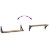 vidaXL Vegghyllur 2 pcs Artisan Eik 60 x 15 x 15,5 cm Samsettur vi&eth;ur
