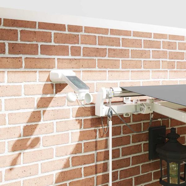 vidaXL Sj&oacute;nvarpsskraut Grind Me&eth; LED r&aelig;ma lj&oacute;sum Hv&iacute;tt 400 &times; 300 cm &Aacute;l