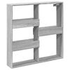 vidaXL Veggsk&aacute;pur Gr&aacute;r Sonoma 80x15x80 cm Samsettur Vi&eth;ur
