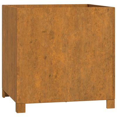 vidaXL Gróðursetningu með fótum Rusty 49x47x50 cm Corten Stál