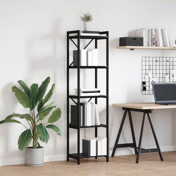 vidaXL Hilla Svartur Eik 40 x 30 x 155 cm Samsettur vi&eth;ur