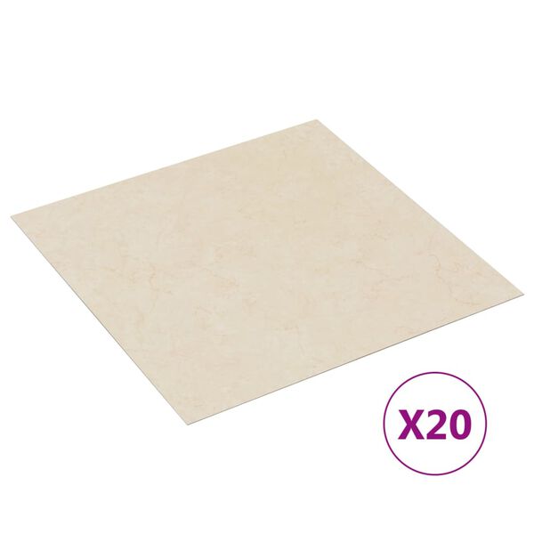 vidaXL Sjálflímandi Gólffjalir 20 stk. PVC 1,86 m² Drappaður