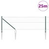 vidaXL Girðingarpóstur Grænn 25 x 0,6 m (36 mm net) Stál og PVC