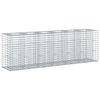 vidaXL Gabion h&aelig;kka&eth; r&uacute;m 2 pcs Silfur 250 x 50 x 80 cm