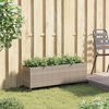 vidaXL Gar&eth;ker &aacute; hj&oacute;lum me&eth; 3 Pottum Gr&aacute;tt 107x32x38 cm P&oacute;l&yacute;rattan