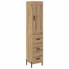 vidaXL H&aacute;bor&eth; Artisan Eik 34,5 x 34 x 180 cm Samsettur vi&eth;ur