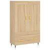 vidaXL H&aacute;r Sk&aacute;pur Sonoma Eik 69,5x31x115 cm Samsettur Vi&eth;ur