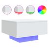 vidaXL S&oacute;fabor&eth; me&eth; LED-lj&oacute;sum Hv&iacute;tt 55x55x31 cm