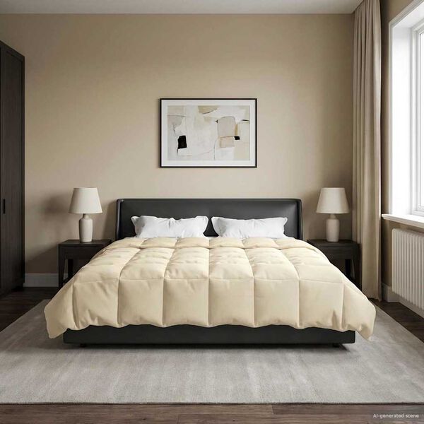 vidaXL Vetrar s&aelig;ng S&iacute;&eth;la&eth; Rj&oacute;malitur 220 x 260 cm M&iacute;kr&oacute;f&iacute;ber