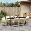 vidaXL Gar&eth;ur bor&eth;sett 9 pcs Drapplita&eth;ur p&oacute;l&yacute;rattan