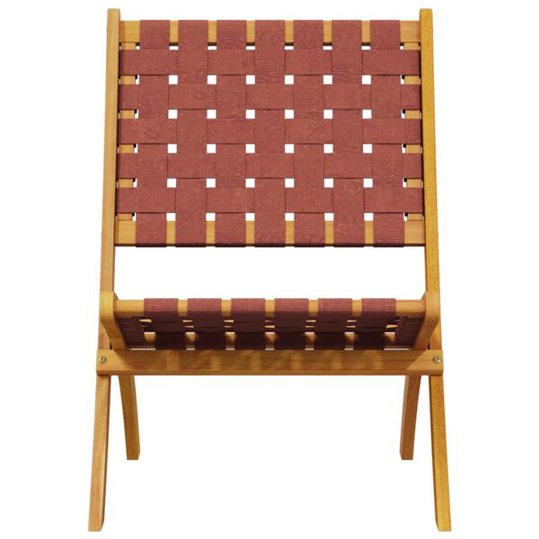 vidaXL Fellanlegir Gar&eth;st&oacute;lar 2 stk me&eth; Bor&eth;i Rau&eth; Gegnheill Vi&eth;ur