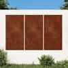 vidaXL Gar&eth;veggskreytingar 3 stk. 105x55 cm Corten St&aacute;l S&oacute;larmynstur