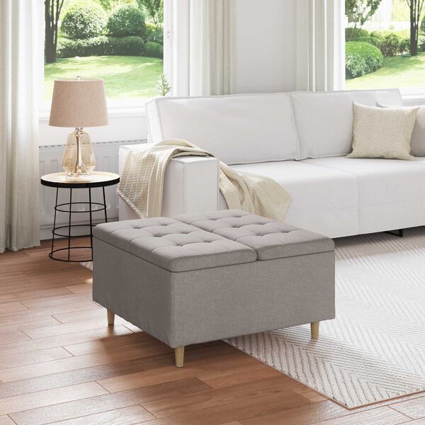 vidaXL Hnappabekk me&eth; p&uacute;&eth;i M&oacute;gr&aacute;r 80 x 80 x 45 cm d&uacute;kur