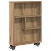 vidaXL &THORN;r&ouml;ngur Geymsluvagn Artisian Eik 48x13x68 cm Samsettur Vi&eth;ur
