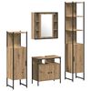 vidaXL Ba&eth;herbergismublasett 4 pcs Artisan Eik Samsettur vi&eth;ur
