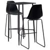vidaXL 3 Parta Barsett Plast Svart