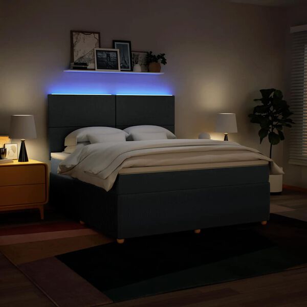 vidaXL H&oacute;lfa&eth; Springr&uacute;m Bl&aacute;tt 180x200 cm Tauefni