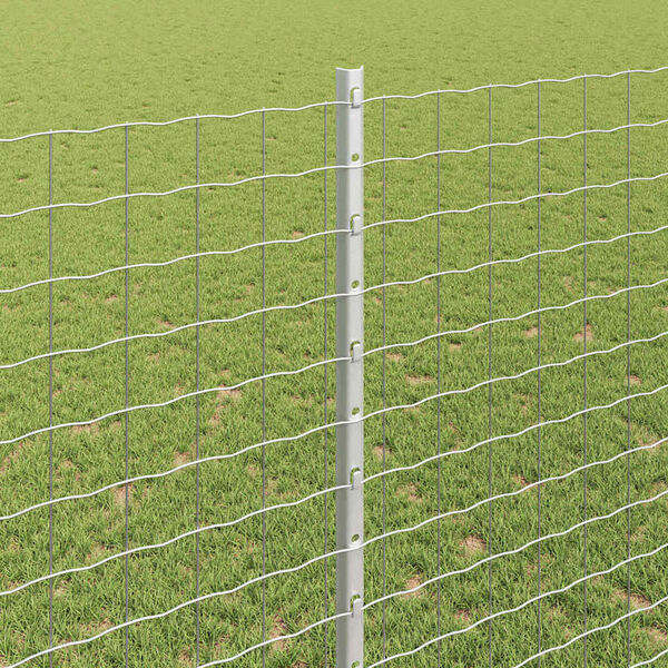 vidaXL Gir&eth;ingarp&oacute;stur 5 pcs Silfur 140 cm St&aacute;l