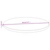 vidaXL Borðplata Ø80x2,5 cm Bambus