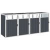 vidaXL Ferfalt Sorptunnusk&yacute;li Reykgr&aacute;tt 286x81x121 cm St&aacute;l
