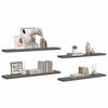 vidaXL Vegghengdar Hillur 4 stk. H&aacute;glans Gr&aacute;ar 120x23,5x3,8 cm MDF