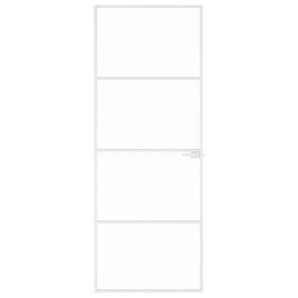 vidaXL Innihur&eth; &THORN;unn Hv&iacute;t 76x201,5 cm Hert Gler og &Aacute;l