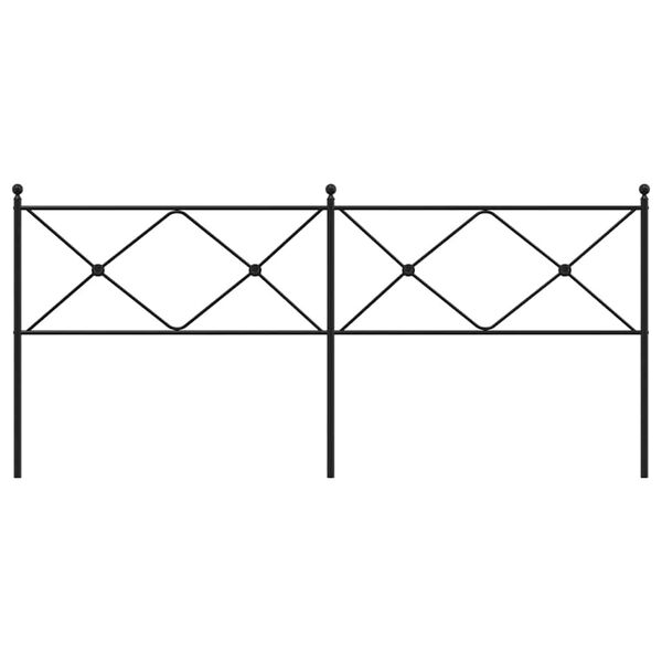 vidaXL Skiptanlegt R&uacute;mgafl &uacute;r M&aacute;lmi Svartur 200 cm