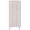 vidaXL Skápur „HAMAR“ Hvítt 85x35x80 cm Gegnheil Fura