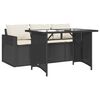 vidaXL 2 stykki gar&eth;bor&eth;stofusett me&eth; p&uacute;&eth;um Black Poly Rattan