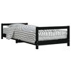 vidaXL Barnar&uacute;mgrind Sv&ouml;rt 90x200 cm cm Gegnheil Fura