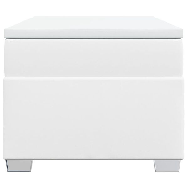 vidaXL H&oacute;lfa&eth; Springr&uacute;m me&eth; D&yacute;nu Hv&iacute;tur 100x200 cm Gervile&eth;ur