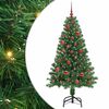 vidaXL Gervi j&oacute;latr&eacute; me&eth; 150 LED Gr&aelig;nn 150 cm PVC, st&aacute;l og plast