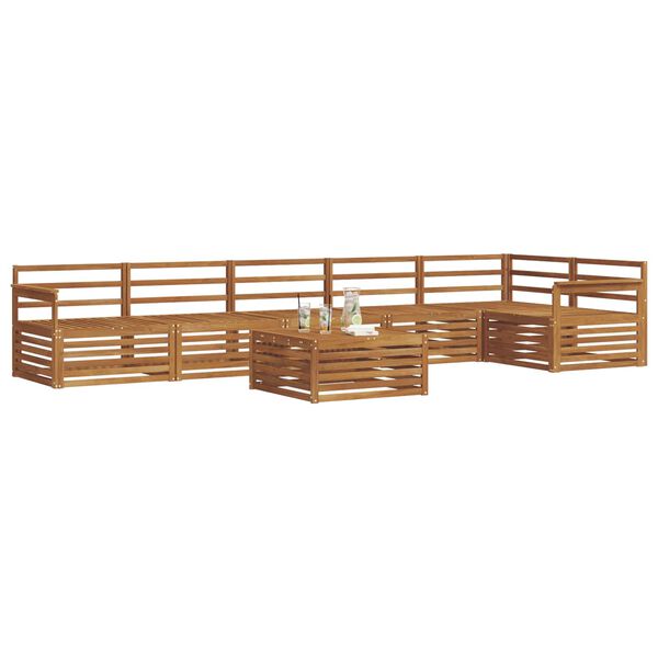 vidaXL &Uacute;ti s&oacute;fasett 7 pcs N&aacute;tt&uacute;rulegur Hrein akas&iacute;utr&eacute;