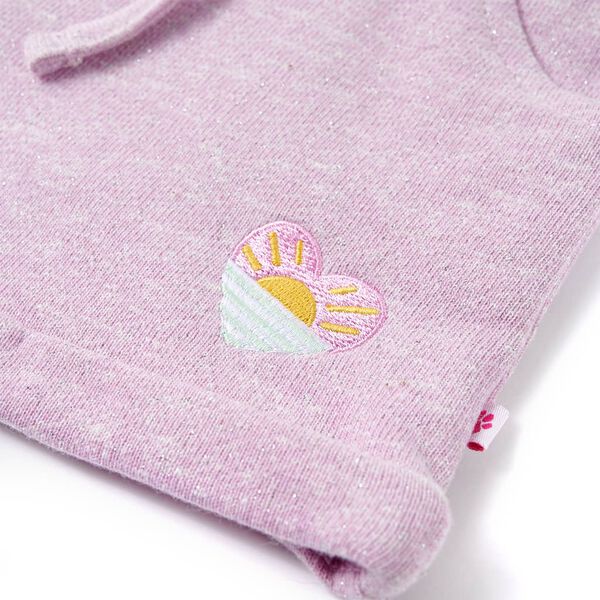 Barnastuttbuxur með Bandi Lillablá Blanda 116