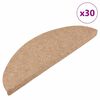 vidaXL Stigamottur Sj&aacute;lfl&iacute;mandi 30 stk Beige 56x17x3 cm