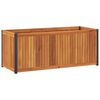 vidaXL Gar&eth;pl&ouml;ntuker 110x45x44 cm Gegnheill Akas&iacute;uvi&eth;ur og St&aacute;l