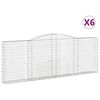 vidaXL Bogadregnir Grj&oacute;tkassar 6 stk. 400x30x140/160 cm Sinkh&uacute;&eth;a&eth; J&aacute;rn