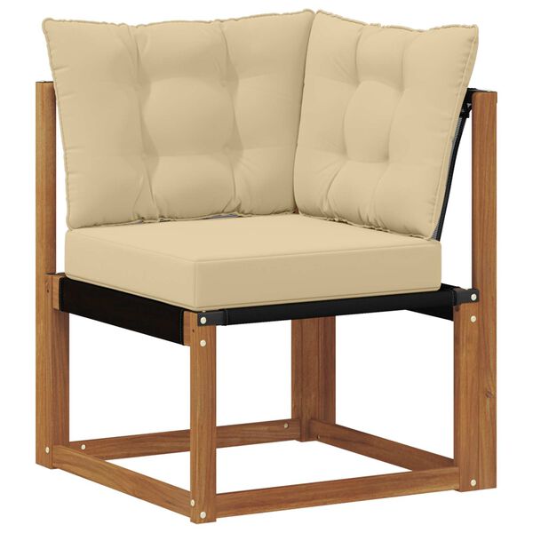 vidaXL &Uacute;ti s&oacute;fasett me&eth; p&uacute;&eth;i 6 pcs N&aacute;tt&uacute;rulegt og B&eacute;ig