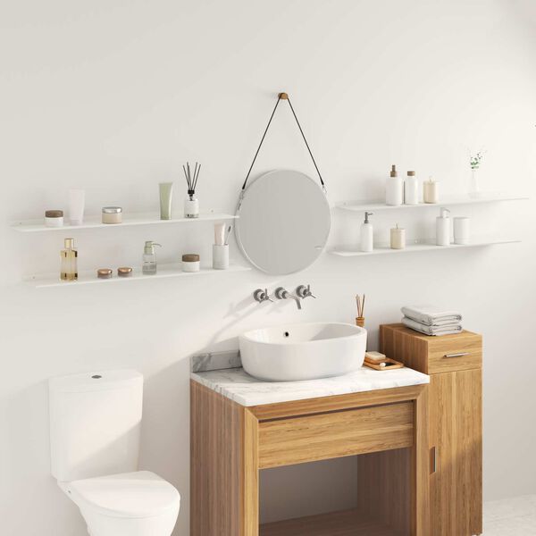 vidaXL Flj&oacute;tandi skrifbor&eth; Vegghengt 4 pcs Hv&iacute;t 100 x 18 x 2,5 cm St&aacute;l