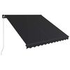 vidaXL Handvirk &uacute;tdraganlegt skyggni 350x250 cm reykgr&aacute;