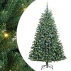 vidaXL Gervi hengdu j&oacute;latr&eacute; me&eth; 300 LED Gr&aelig;nn 210 cm PVC og m&aacute;lmur