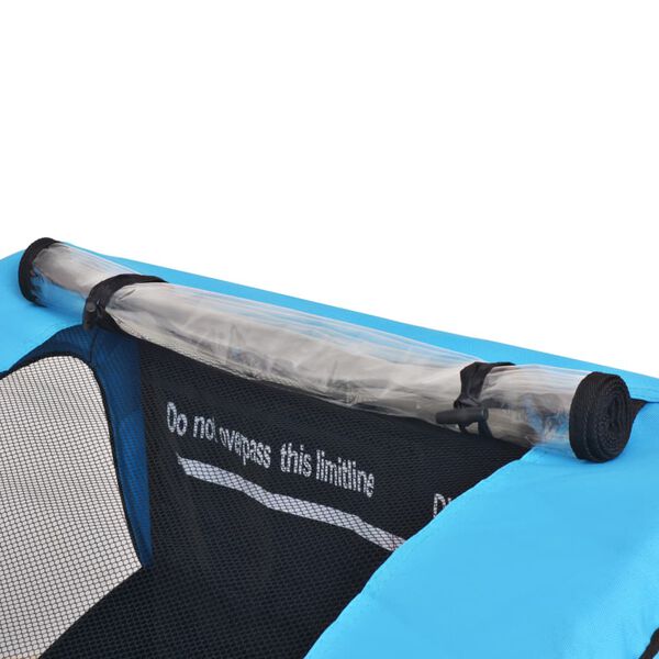 vidaXL Reiðhjólavagn Grár og Blár 30 kg