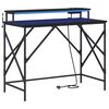 vidaXL Skrifbor&eth; Svartur Eik 100 x 50 x 86,5 cm Samsettur vi&eth;ur