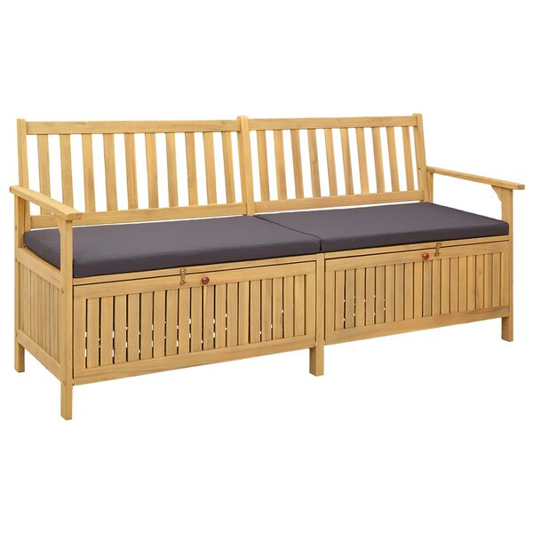 vidaXL Geymslubekkur me&eth; p&uacute;&eth;i me&eth; geymslu me&eth; hur&eth;