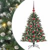 vidaXL Gervi j&oacute;latr&eacute; me&eth; 150 LED Gr&aelig;nn 120 cm PVC, plast og st&aacute;l
