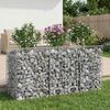 vidaXL Gabion h&aelig;kka&eth; r&uacute;m Silfur 150 x 50 x 80 cm Galvaniserad st&aacute;l