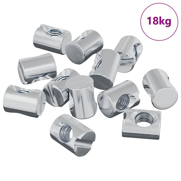 vidaXL Bollan&uacute;tar 3462 pcs Silfur M6 x 13 mm M&aacute;lmur