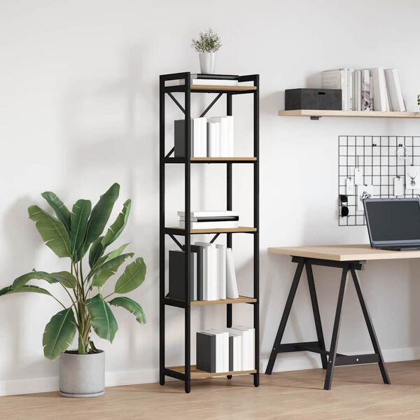 vidaXL Hilla Artisan Eik 40 x 30 x 155 cm Samsettur vi&eth;ur